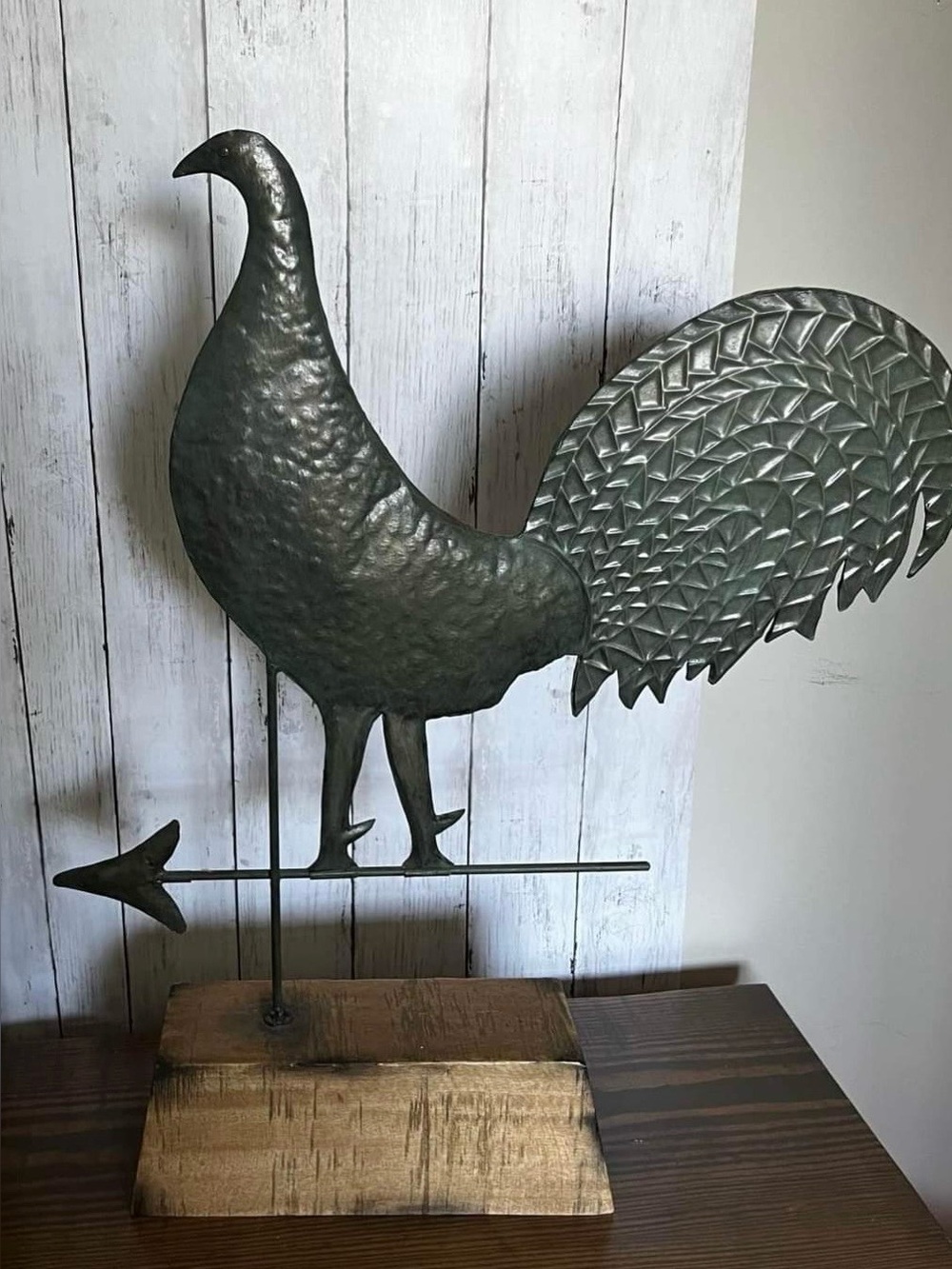 Pottery Barn Museum Craft Collection American Folk Art Rooster Weathervane Rare